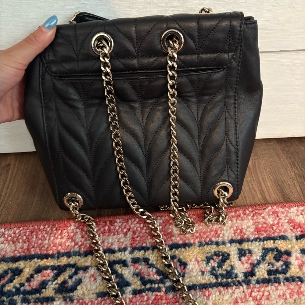 Kate Spade Black Quilted Backpack - Picture 2 of 5